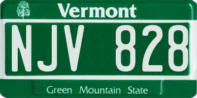 VT license plate NJV828