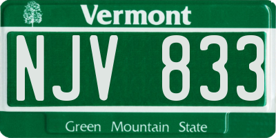 VT license plate NJV833