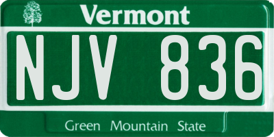 VT license plate NJV836
