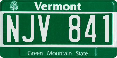 VT license plate NJV841