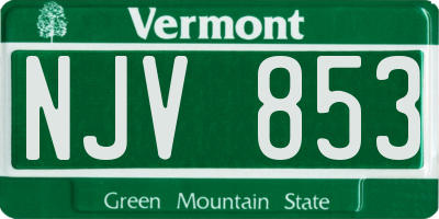 VT license plate NJV853