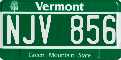 VT license plate NJV856
