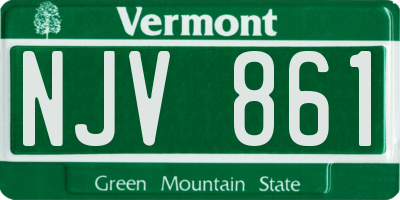 VT license plate NJV861
