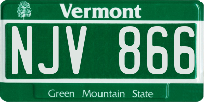 VT license plate NJV866