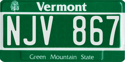 VT license plate NJV867