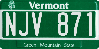 VT license plate NJV871
