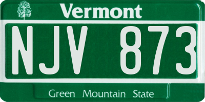 VT license plate NJV873