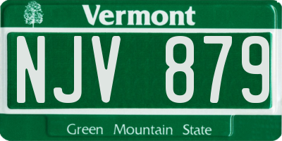 VT license plate NJV879