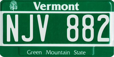 VT license plate NJV882