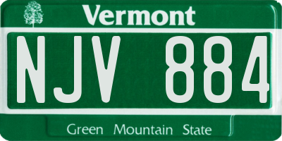 VT license plate NJV884