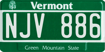 VT license plate NJV886