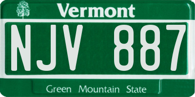 VT license plate NJV887