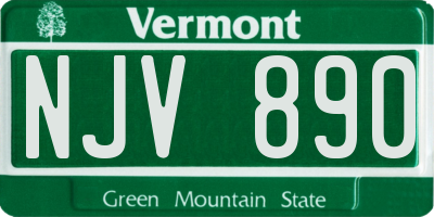 VT license plate NJV890
