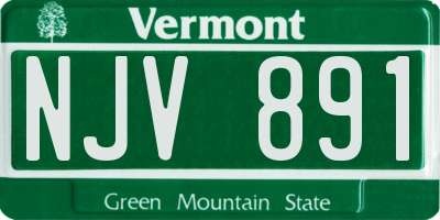 VT license plate NJV891