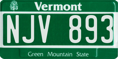 VT license plate NJV893