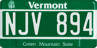 VT license plate NJV894
