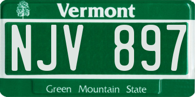 VT license plate NJV897