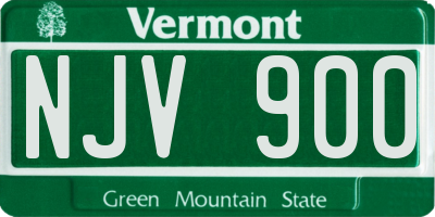 VT license plate NJV900