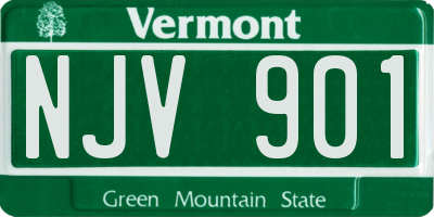 VT license plate NJV901
