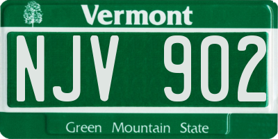 VT license plate NJV902