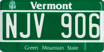 VT license plate NJV906