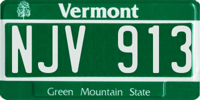 VT license plate NJV913