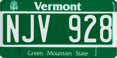VT license plate NJV928