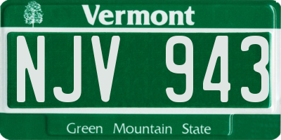VT license plate NJV943