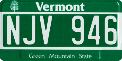 VT license plate NJV946