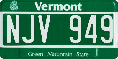VT license plate NJV949