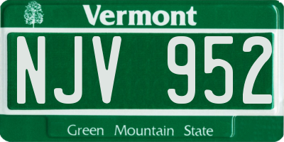 VT license plate NJV952
