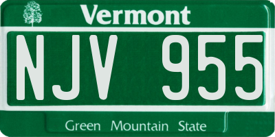 VT license plate NJV955