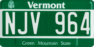 VT license plate NJV964