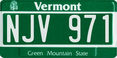 VT license plate NJV971