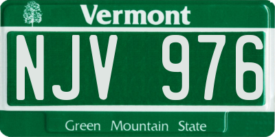 VT license plate NJV976