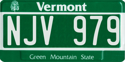 VT license plate NJV979