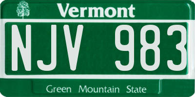 VT license plate NJV983