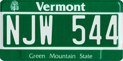 VT license plate NJW544