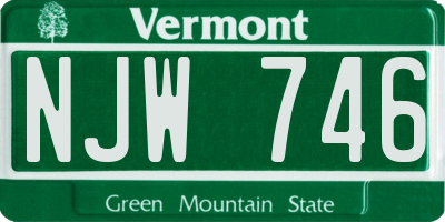 VT license plate NJW746