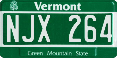 VT license plate NJX264