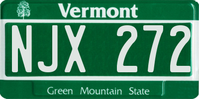 VT license plate NJX272