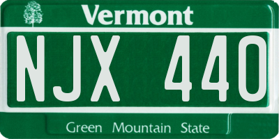 VT license plate NJX440