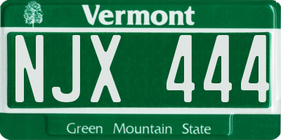 VT license plate NJX444