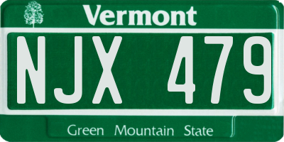 VT license plate NJX479