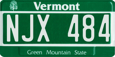 VT license plate NJX484