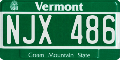 VT license plate NJX486