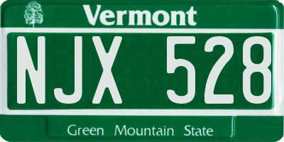 VT license plate NJX528