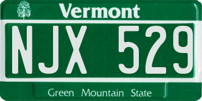 VT license plate NJX529