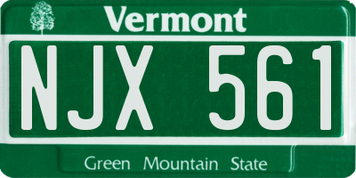 VT license plate NJX561
