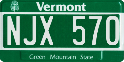 VT license plate NJX570